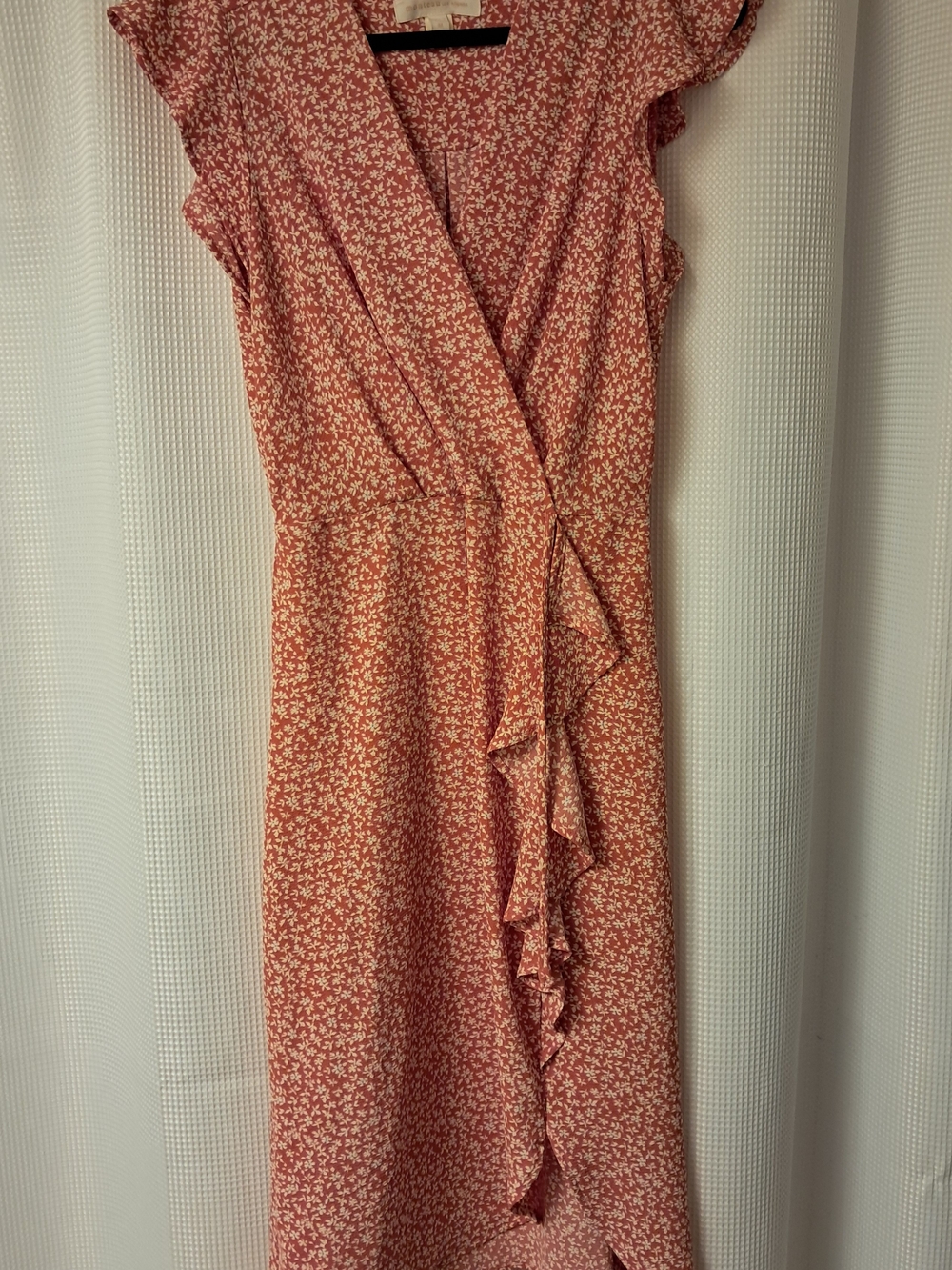 Monteau Rust Floral Wrap Midi Dress